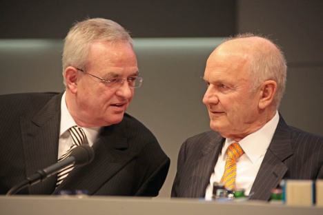 Martin Winterkorn, CEO da VW (à esq.) e Ferdinand Piech, presidente do Grupo VW